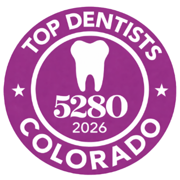 5280 Top Dentist award badge